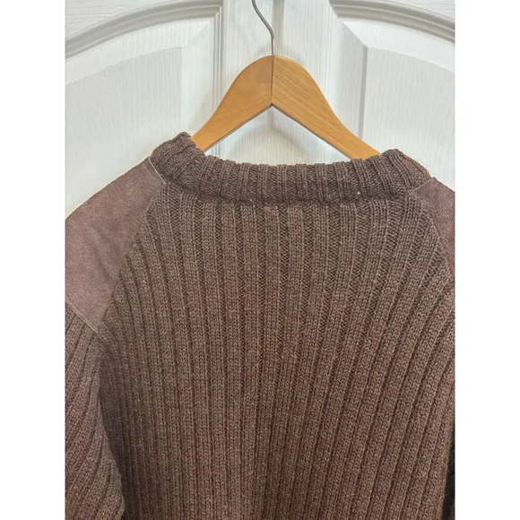 Barbour Brown Ribbed Men's Sweater - Picture 11 of 12